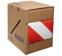 Nastro a Strisce Rigide, 101.60mm x 30.48m, Rosso Bianco