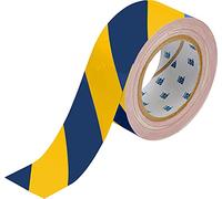 Nastro a Strisce Rigide, 50.80mm x 30.48m, Blu/Giallo