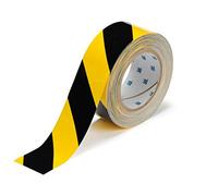 Nastro a Strisce Rigide, 50.80mm x 30.48m, Nero Giallo