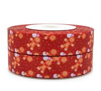 Nastro a tema natalizio, 2 m x 22 mm di larghezza, ideale per accessori per decorare torte (omino di pan di zenzero)