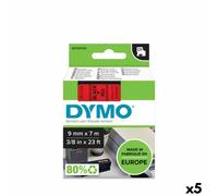 Nastro a trasferimento termico Dymo D1 40917 7 m Nero/Rosso [5 Unità]