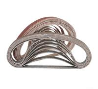 Nastro abrasivo per levigatrice ad aria, 330 x 10 mm, set da 50 pezzi con grana assortita (60/80/100/120) per legno, plastica e metalli leggeri, ossido di alluminio abrasivo