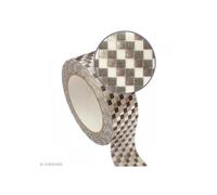 Nastro Adesivo 1,5 cm x 10 m - Damier - argentato