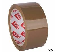 Nastro Adesivo Apli Marrone 48 mm x 66 m [6 Unità]