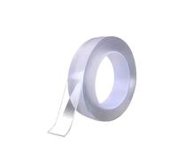 Nastro adesivo biadesivo trasparente, Nastro adesivo trasparente 2M/5M lavabile e riutilizzabile biadesivo gancio universale for mobili(5m)