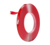 Nastro adesivo biadesivo trasparente, Nastro biadesivo resistente, adesivo, antitraccia, trasparente, rosso, 3/6/12 m, autoadesivo, adesivi murali for la casa(5mm,6Meters- (2rolls))