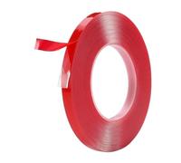 Nastro adesivo biadesivo trasparente, Nastro biadesivo resistente, adesivo, antitraccia, trasparente, rosso, 3/6/12 m, autoadesivo, adesivi murali for la casa(10mm,3Meters- (1roll))