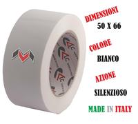 NASTRO ADESIVO BIANCO DA IMBALLAGGIO SILENZIOSO 50X66, SCOTCH DA IMBALLO PACCHI