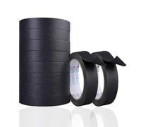 Nastro Adesivo Carta Nastro Mascheratura Per Imbianchino 10 Rotoli di Nastro Decorativo per Mascheratura 15 mm X 20 m, per Lavori Fai Da Te, Album di Ritagli, Materiale Artistico per Bambini (Nero)