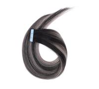 Nastro adesivo completamente lucido da 20 pezzi nelle estensioni dei capelli umani, colla adesiva for trama di pelle senza cuciture, capelli spessi Remy for donne(T09,20 inch)