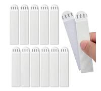 Nastro adesivo con , 12 pezzi, senza perforazione, riutilizzabili, resistenti ganci da parete per cornici, decorazione per dormitorio, attrezzi per garage, studio, 1,6 x 7 cm