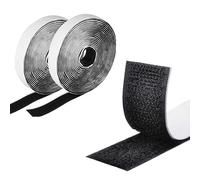 Nastro adesivo con velcro, autoadesivo, largo 2 cm, perfetto per organizzare, fissare, progetti fai da te, lavori di bricolage, miglioramento della casa, uso in ufficio e altro (25 metri) Craft Queen