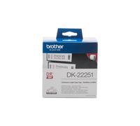 Nastro adesivo continuo BROTHER DK - 62mm x 30m - Nero e rosso su bianco