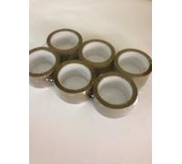 Nastro adesivo da imballaggio nastro 50 mm x 66 m marrone, VE = 6 rotoli, 45 Mic