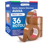 Nastro Adesivo da Imballaggio Pacchi 36 Rotoli di Nastro per Imballaggi 50mm x