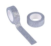 Nastro adesivo decorativo glitterato, autoadesivo, colore: argento