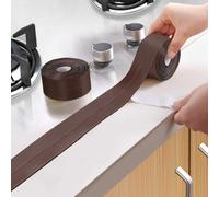 Nastro adesivo di lunghezza 3,2 m, striscia di mastice autoadesiva per bagno, striscia sigillante per lavello a parete, bordo del bacino, cucina(38mm*3.2M-Marrone)