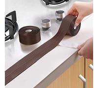 Nastro Adesivo di Lunghezza 3,2 m, Striscia di Mastice autoadesiva per Bagno, Striscia sigillante per lavello a Parete, Bordo del Bacino, Cucina(22mm*3.2M -Marrone)