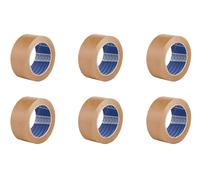 Nastro adesivo Ecologico in Carta marrone - Pack da 6 rotoli - 50 mt x 50 mm - senza solventi
