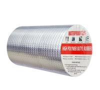 Nastro adesivo impermeabile del butile Nastro adesivo esterno del bitume autoadesivo, Nastro di tenuta della lamina di alluminio della gomma butilica, Per la perdita del tetto (20cm X 5m)