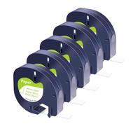 Nastro adesivo in carta bianca con stampa nera, confezione da 5 a 20, compatibile con A91330 A91220 A59421 Etichetta per Plus LT100T QX50(5PK Black on White)