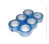 Nastro adesivo in polipropilene, gamma blu, trasparente, 48 mm x 66 m, ideale per uso quotidiano e artigianato. Resistente e facile da applicare. *