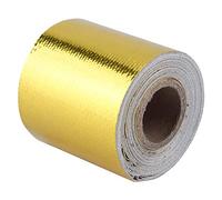 Nastro adesivo, Involucro resistente al calore Involucro ignifugo per scudo termico per auto, Assorbimento acustico Isolamento termico Celle a combustibile Teste sfuse(Dorato 5M*5Cm)