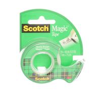 Nastro adesivo Magic Office con dispenser ricaricabile 1/2 x 12-1/2 iarde trasparente [set da 4]