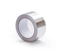 Nastro adesivo nero in alluminio per alte temperature, 10 m x 50 mm, ideale per ventilazione, isolamento e soppressione di ponti termici