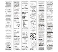 Nastro adesivo per arti e mestieri, nastro adesivo per giornali - Nastro adesivo impermeabile inglese con elementi in bianco e nero | Nastro adesivo per quaderni inglesi forniture diurne