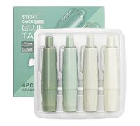 Nastro adesivo per colla | Dispenser adesidvo retrattile da 4 pezzi | Runner liscio e senza disordine per l'artigianato | Applicazione Easy Stick | Per casa, scuola, ufficio, progetti fai da te