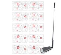 Nastro Adesivo Per Colpi Di Golf - 10 Fogli Con Le Guide Di Allineamento,Etichette Per La Pratica Di Golf Con Mazze,Per Donne, Adolescenti, Sport Indoor E Outdoor