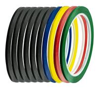 Nastro adesivo per lavagna, 10 pezzi, larghezza 3 mm, multicolore, per ufficio, scuola, cartelloni (multicolore)