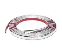 Nastro adesivo per modanatura flessibile, cromato, 6 mm × 3 m, colore argento, striscia decorativa per cornici specchiate metallizzate, per pareti, porte, mobili, auto