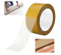 Nastro Adesivo per Moquette, 20m x 50mm Biadesivo per Muro per Moquette Extra Forte, Alta Resistenza, Senza Residui, Nastro Biadesivo in Tessuto per La Posa di Moquettei, Rivestimenti per Pavimenti