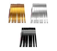 Nastro Adesivo Per Piastrelle In PET Metallizzato, Autoadesivo Per Sigillare Fessure, Per Pavimenti E Pareti(50 M)(Black,4cm/1.57in)