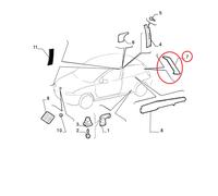 NASTRO ADESIVO PORTA POSTERIORE SX FIAT PUNTO ORIGINALE 7743693