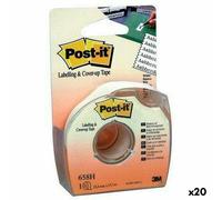 Nastro Adesivo Post-it 658H Bianco 25,4 mm x 17,7 m [12 Unità]