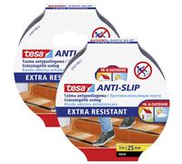 Nastro adesivo protettivo antiscivolo TESA per scale, nero, 5 m x 25 mm x 2
