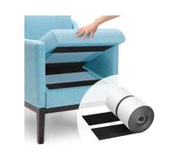 Nastro Adesivo Resistente con Gancio e Passante Nero da 4,4 Pollici X 16,5 Piedi, Impedisce Ai Cuscini del Divano di Scivolare o Volare All'Aperto