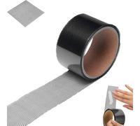 Nastro Adesivo Ripara Zanzariere In Fibra di Vetro,5cmx5m Nastro Per Riparare Zanzariere,Kit Riparazione Zanzariera,Nastro Autoadesivo Per Zanzariera per Riparazione Porte,Finestre e Tende,Nero