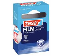 Nastro Adesivo tesafilm Crystal Clear - Extra Trasparente - 10 m x 19 mm | Pellicola Adesiva Trasparente e Cristallina - Alta Adesività, Resistente allo Strappo, Senza Solventi e Lunga Durata