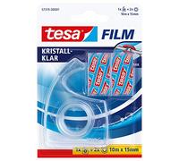 Nastro Adesivo tesafilm Crystal Clear, Trasparente - 2 Pezzi, Con Dispenser