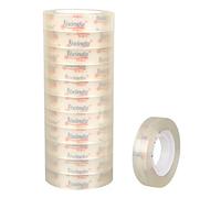 Nastro adesivo trasparente Cancelleria Nastro trasparente strappato a mano su un solo lato, forte errore di battitura per ufficio, casa, artigianato, arte, 12 pezzi, 12 mm x 53 mm