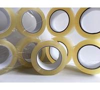 Nastro Adesivo Trasparente resistente e Silenzioso con Metraggio Garantito 50 x 132 Mt 60 Rotoli (50 x 66 x 2)