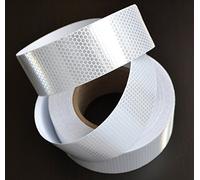Nastro adesivo vinilico catarifrangente, 25 m, colore: bianco, per camion rimorchio, furgone, caravan, camper, ECE 104