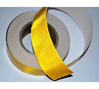 Nastro adesivo vinilico catarifrangente giallo, 25 m, per camion, rimorchio, furgone, roulotte, camper, ECE 104