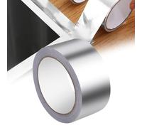 Nastro Alluminio Adesivo,20m x 5 cm Nastro Alluminio Alte Temperature Resistente a Fiamme,Nastro Sigillante Metallico,Nastro di Imballaggio Adesivo in Alluminio per Sigillatura,Riparazione,Isolamento