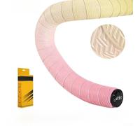 Nastro ammortizzante per manubrio di bici da strada con design che allevia la pressione per supportare la circolazione e ridurre il disagio alla mano (rosa-giallo)