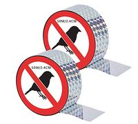 Nastro Anti Uccelli,2 Pezzi Nastro Repellente Antiuccelli,Nastro Riflettente Uccelli,Nastro Deterrente,Doppio Lato Laser Bird Scare Tape,per Spaventare Gli Uccelli,Proteggi Il Balcone,Giardino,50m